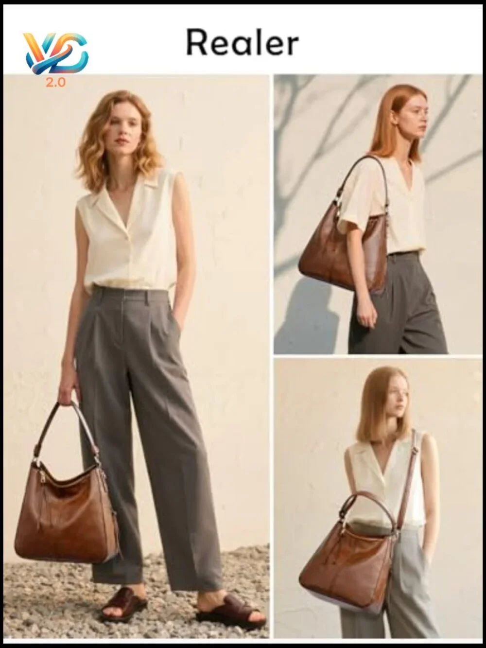 Faux Leather Hobo Crossbody Bag Large Shoulder Handbag Purse